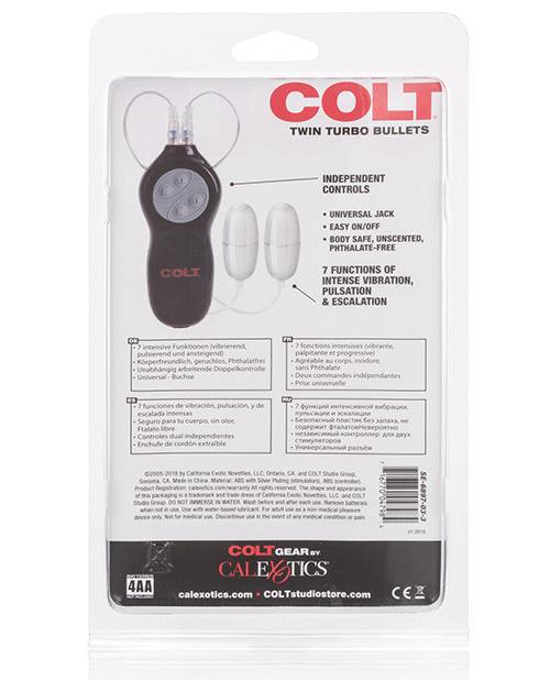 image of product,COLT 7-Function Twin Turbo Bullets - Silver - SEXYEONE