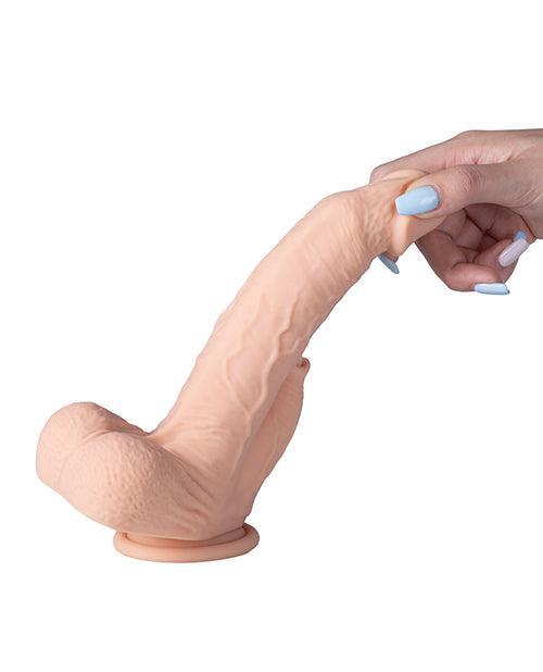 image of product,Colter App Controlled Realistic 8.5" Thrusting Dildo Vibrator W/clit Licker - Ivory - SEXYEONE