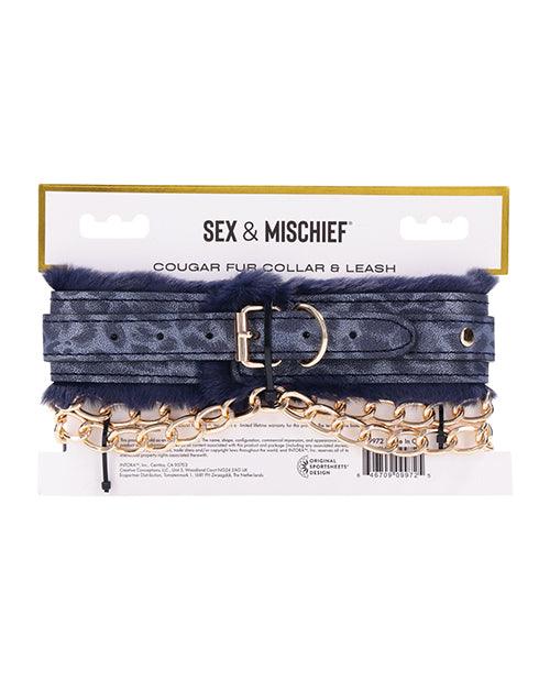 image of product,Cougar Fur Collar & Leash - SEXYEONE