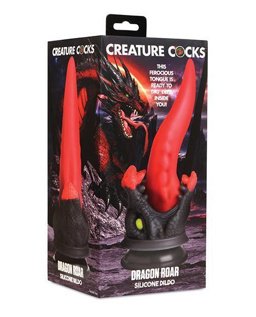 product image, Creature Cocks Dragon Roar Silicone Dildo - Red/Black - SEXYEONE