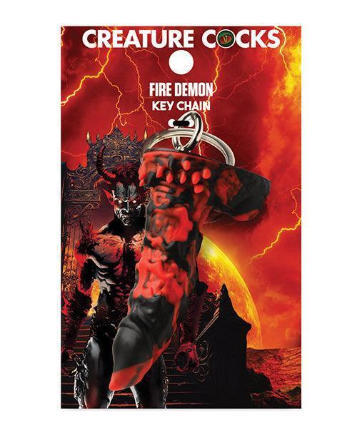 product image, Creature Cocks Fire Demon Keychain - Red/Black - SEXYEONE