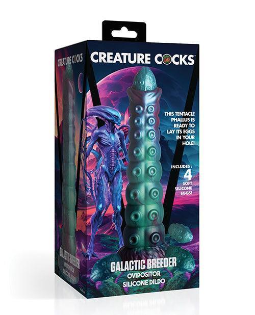 product image, Creature Cocks Galactic Breeder Ovipositor Silicone Dildo w/Eggs - Multi Color - SEXYEONE