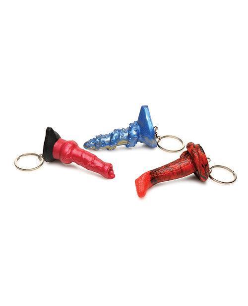 image of product,Creature Cocks Hell-Hound, Lord Kraken, & King Cobra Silicone Key Chain Set - Pack of 3 Multi Color - SEXYEONE