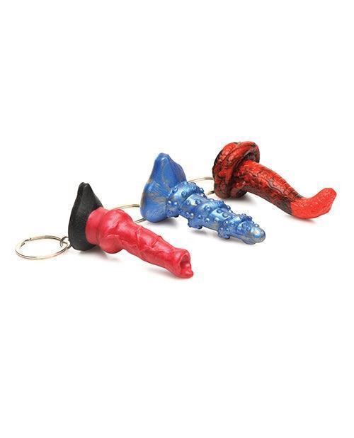 image of product,Creature Cocks Hell-Hound, Lord Kraken, & King Cobra Silicone Key Chain Set - Pack of 3 Multi Color - SEXYEONE