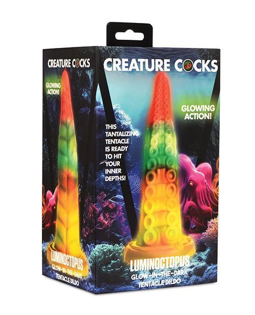 product image, Creature Cocks Luminoctopus Glow-in-the-Dark Tentacle Dildo - Rainbow - SEXYEONE
