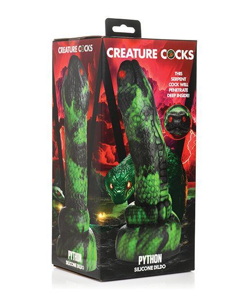 product image, Creature Cocks Python Silicone Dildo - Black/Green - SEXYEONE