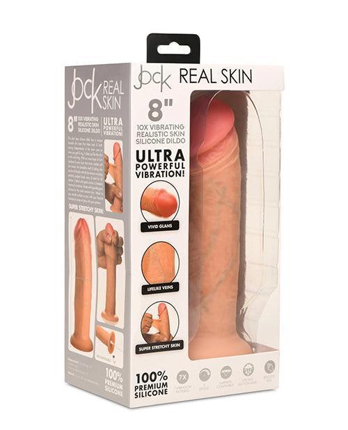 product image, Curve Toys Jock Real Skin Silicone 8" Vibrating Dildo - SEXYEONE