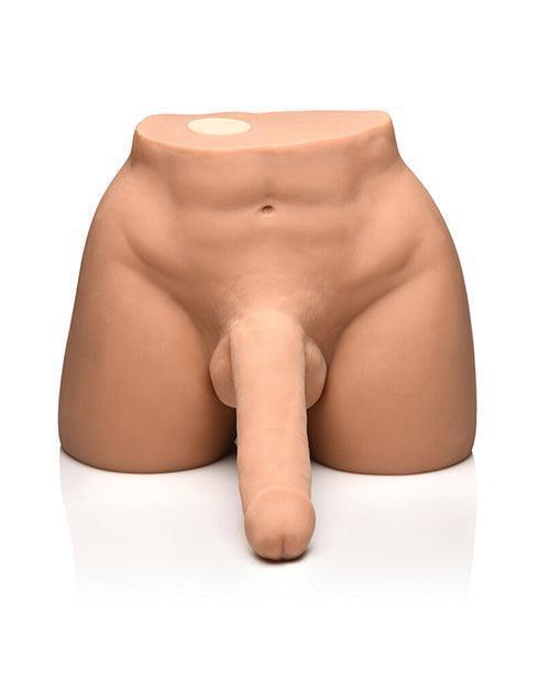 image of product,Curve Toys Jock Vibrating & Squeezing Male Masturbator W/poseable Dildo - SEXYEONE