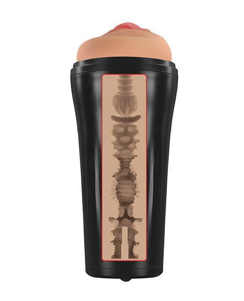 image of product,Curve Toys Mistress Vibrating Pussy Masturbator - Tan - SEXYEONE