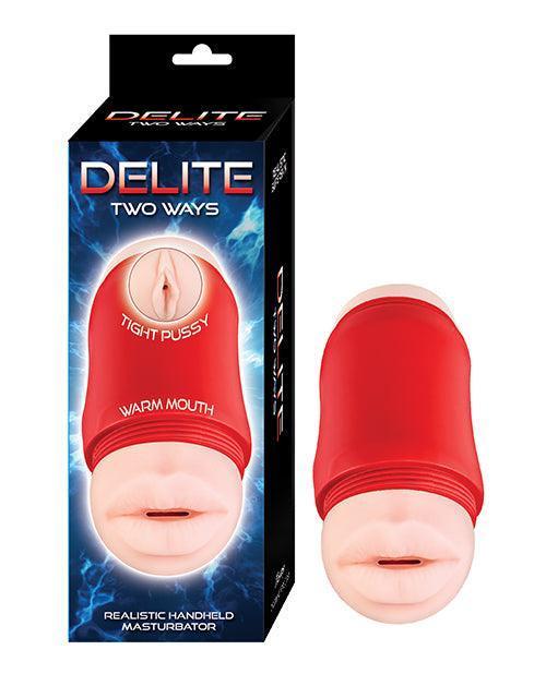 product image, Delite Two Ways Mouth & Vagina Masturbator - White - SEXYEONE