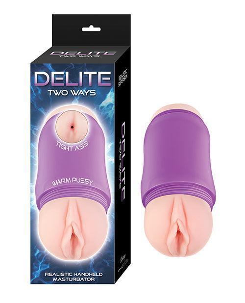 product image, Delite Two Ways Vagina & Ass Masturbator - White - SEXYEONE