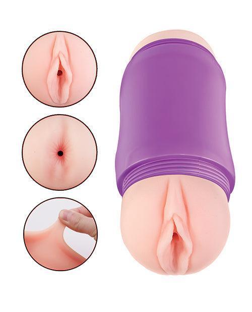 image of product,Delite Two Ways Vagina & Ass Masturbator - White - SEXYEONE