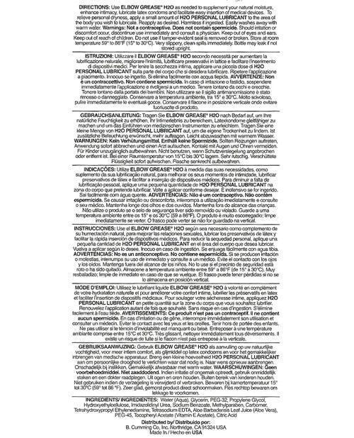 product image,Elbow Grease H2o Personal Lubricant - Oz - SEXYEONE