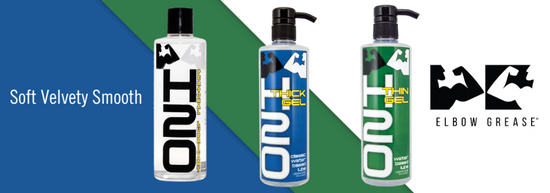 Elbow Grease Lube Banner, 3 bottles of H2O Gel