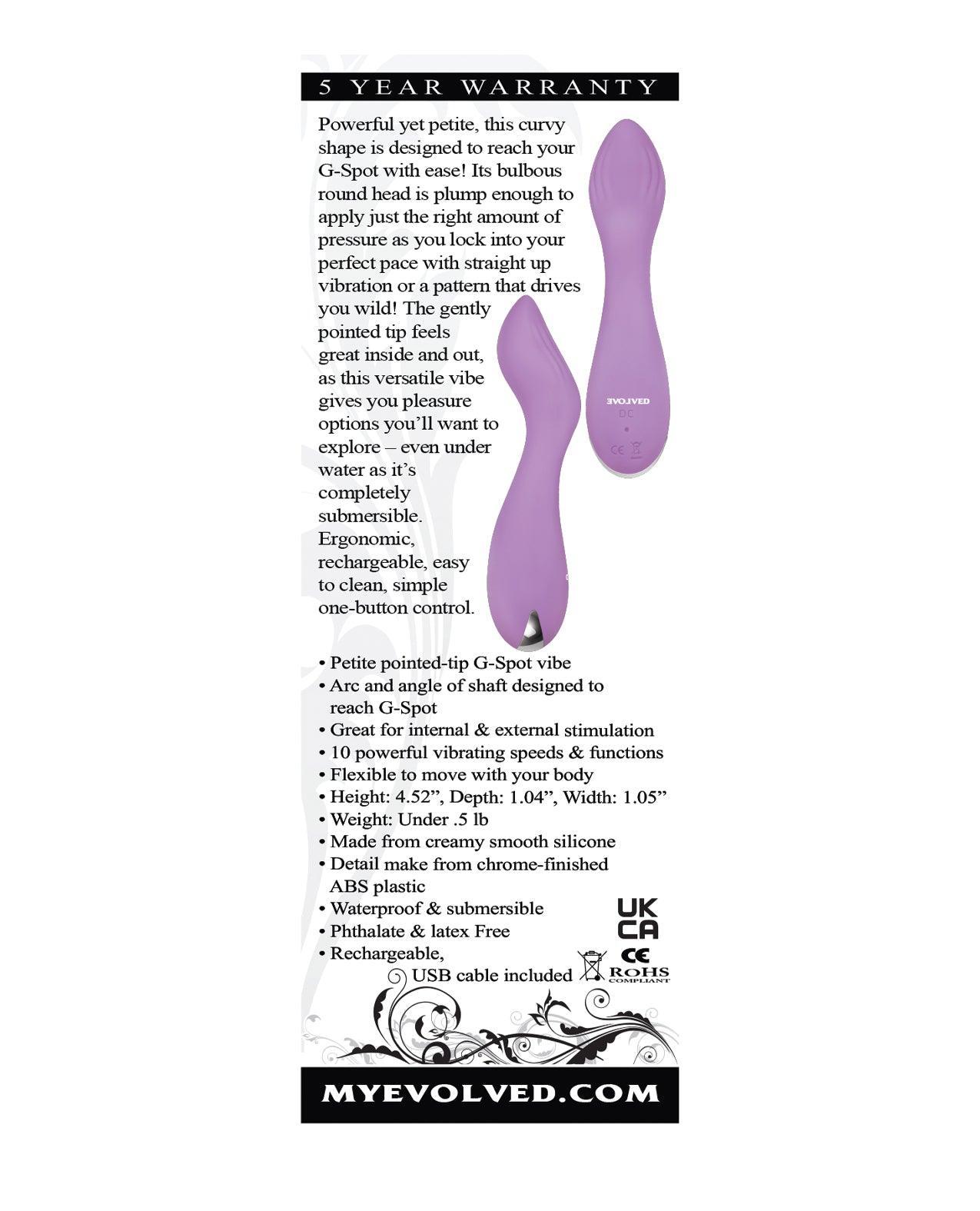 image of product,Evolved Lilac G Petite G Spot Vibe - Purple - SEXYEONE