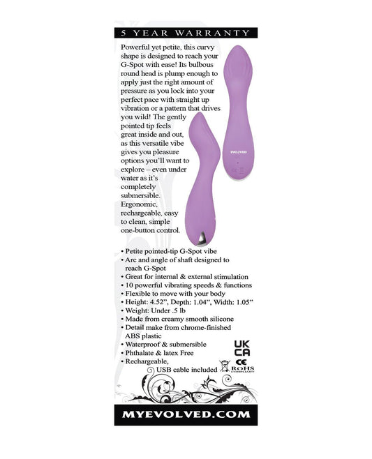 product image,Evolved Lilac G Petite G Spot Vibe - Purple - SEXYEONE