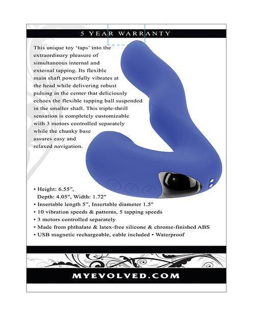 image of product,Evolved Tappity Tap Vibrator - Blue - SEXYEONE