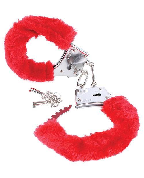 image of product,Fetish Fantasy Series Beginner's Furry Cuffs - Red - SEXYEONE