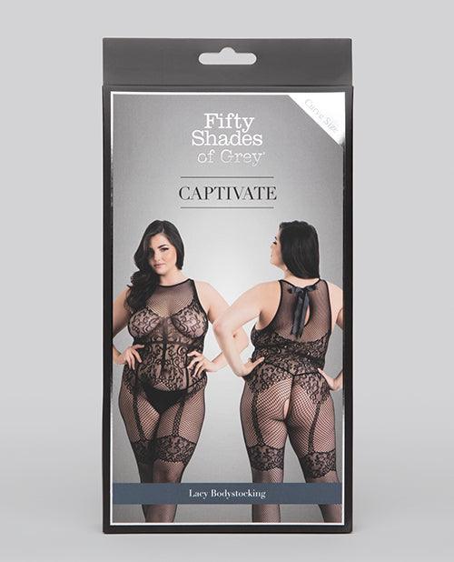 image of product,Fifty Shades Of Grey Captivate Lacy Body Stocking Black O/s Curve - SEXYEONE