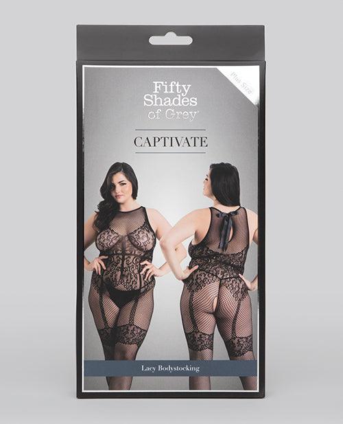 image of product,Fifty Shades Of Grey Captivate Lacy Body Stocking Black Qn - SEXYEONE
