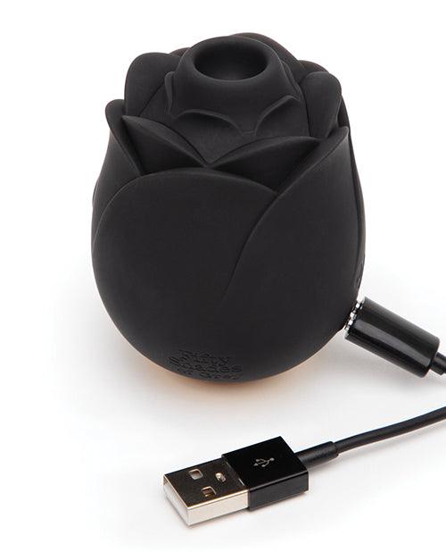 image of product,Fifty Shades of Grey Hearts & Flowers Rose Vibrator - Black - SEXYEONE