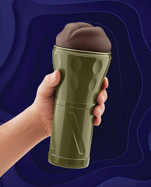 image of product,Forto Model M-80 Hard-Side Mouth Masturbator - Dark - SEXYEONE