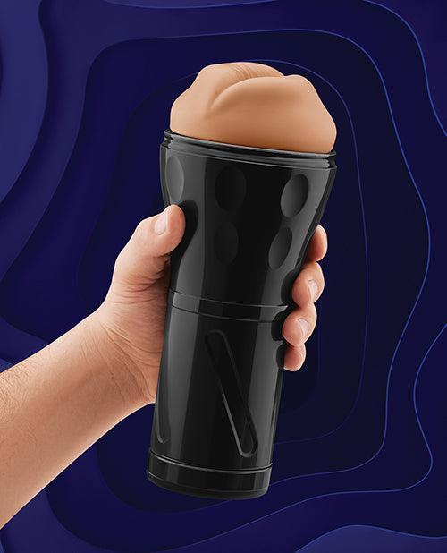 image of product,Forto Model M-80 Hard-Side Mouth Masturbator - Tan - SEXYEONE