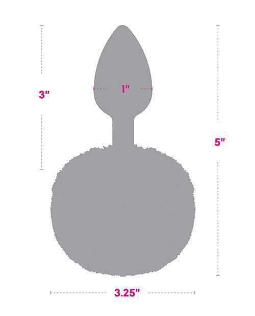 image of product,Gemsations 2.95" Metal Bunny Tail Rainbow Butt Plug - Rainbow - SEXYEONE