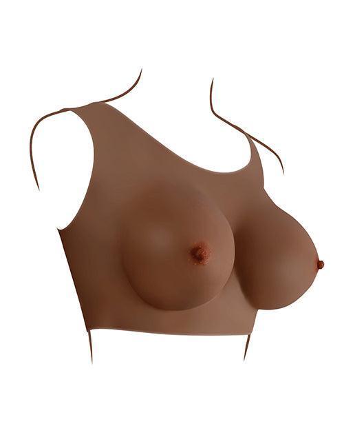 image of product,Gender X Realistic Undergarments Plate D-Cup - Dark - SEXYEONE