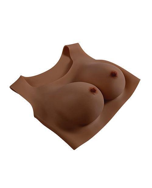 image of product,Gender X Realistic Undergarments Plate D-Cup - Dark - SEXYEONE