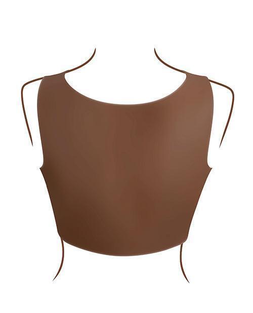 image of product,Gender X Realistic Undergarments Plate D-Cup - Dark - SEXYEONE