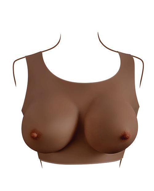 image of product,Gender X Realistic Undergarments Plate D-Cup - Dark - SEXYEONE