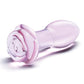 Glas 5" Rosebud Glass Butt Plug - Pink - SEXYEONE