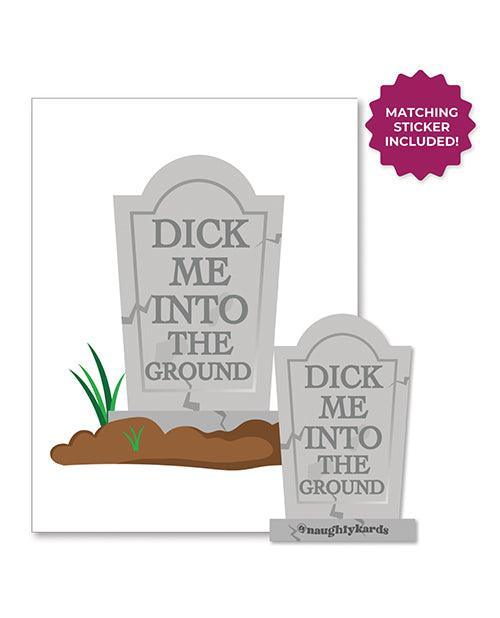 product image, Halloween Dick In Ground Greeting Card w/Sticker - SEXYEONE