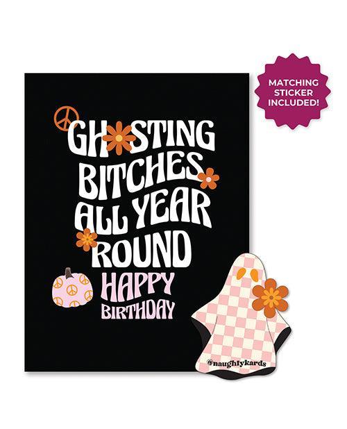 product image, Halloween Ghosting Birthday Greeting Card w/Sticker - SEXYEONE
