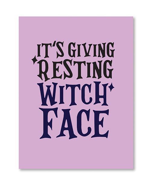 image of product,Halloween Witch Face Greeting Card w/Sticker - SEXYEONE