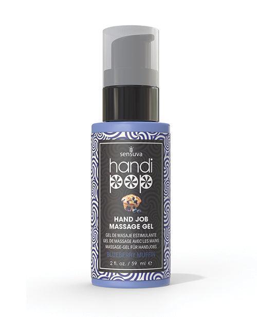 image of product,Handipop Hand Job Massage Gel - 2 oz Bottle Blueberry Muffin - SEXYEONE