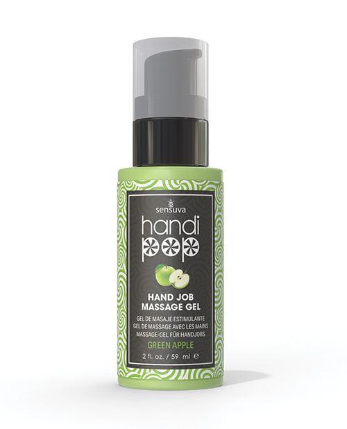 image of product,Handipop Hand Job Massage Gel - 2 oz Bottle Green Apple - SEXYEONE