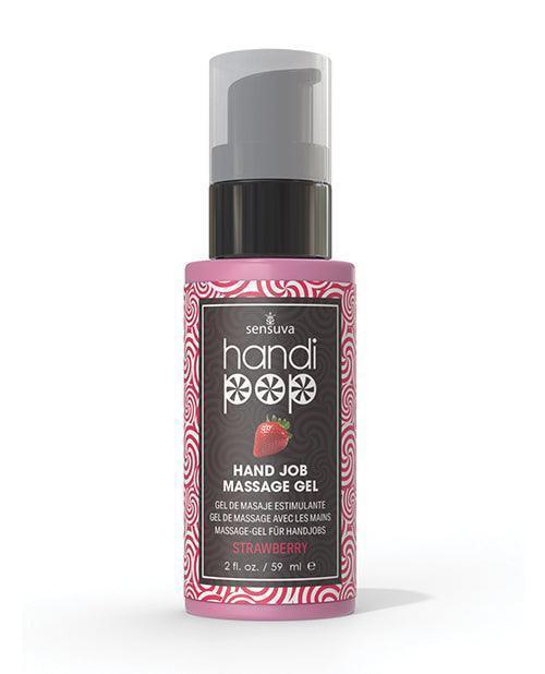 image of product,Handipop Hand Job Massage Gel - 2 oz Bottle Strawberry - SEXYEONE