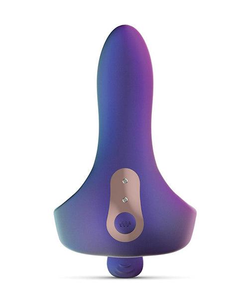 image of product,Hueman Eclipse Cock Ring w/Vibrating Perineum - Purple - SEXYEONE