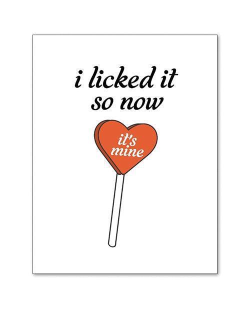 product image, I Licked It So Now It's Mine Greeting Card - SEXYEONE