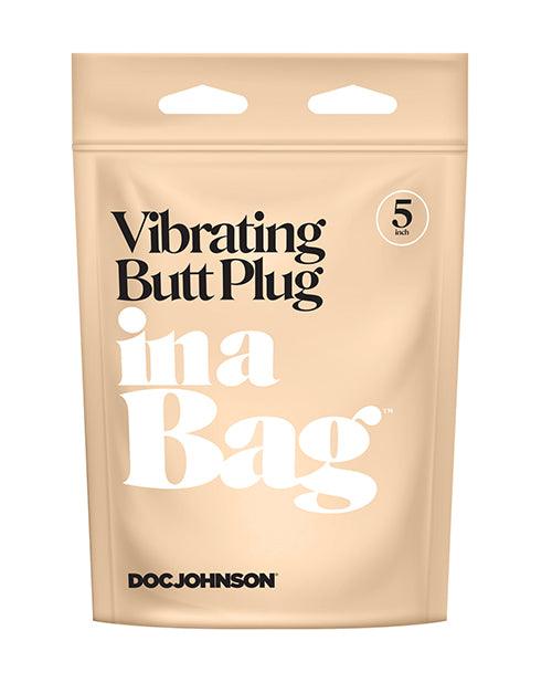 image of product,In A Bag 5" Vibrating Butt Plug - Black - SEXYEONE