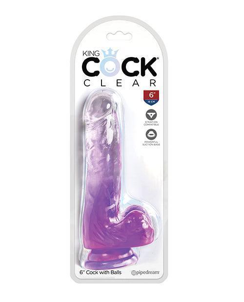 image of product,King Cock Clear Cock W/balls - SEXYEONE