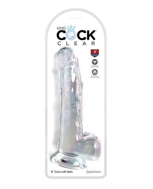 image of product,King Cock Clear Cock W/balls - SEXYEONE