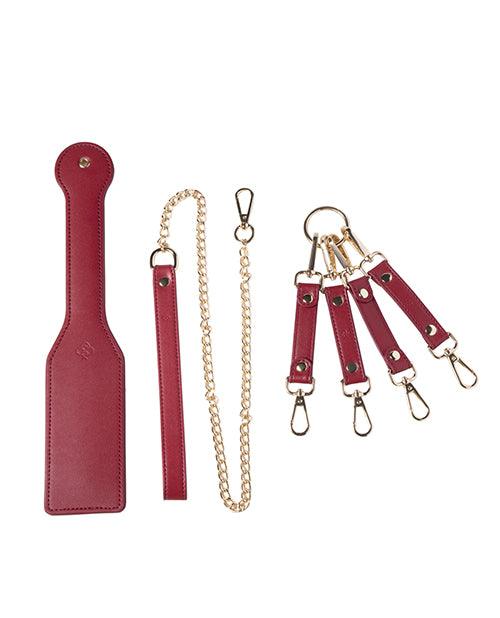 product image,Kinky Play Box Red Passion 8 pc Set Bondage Kit - Red - SEXYEONE
