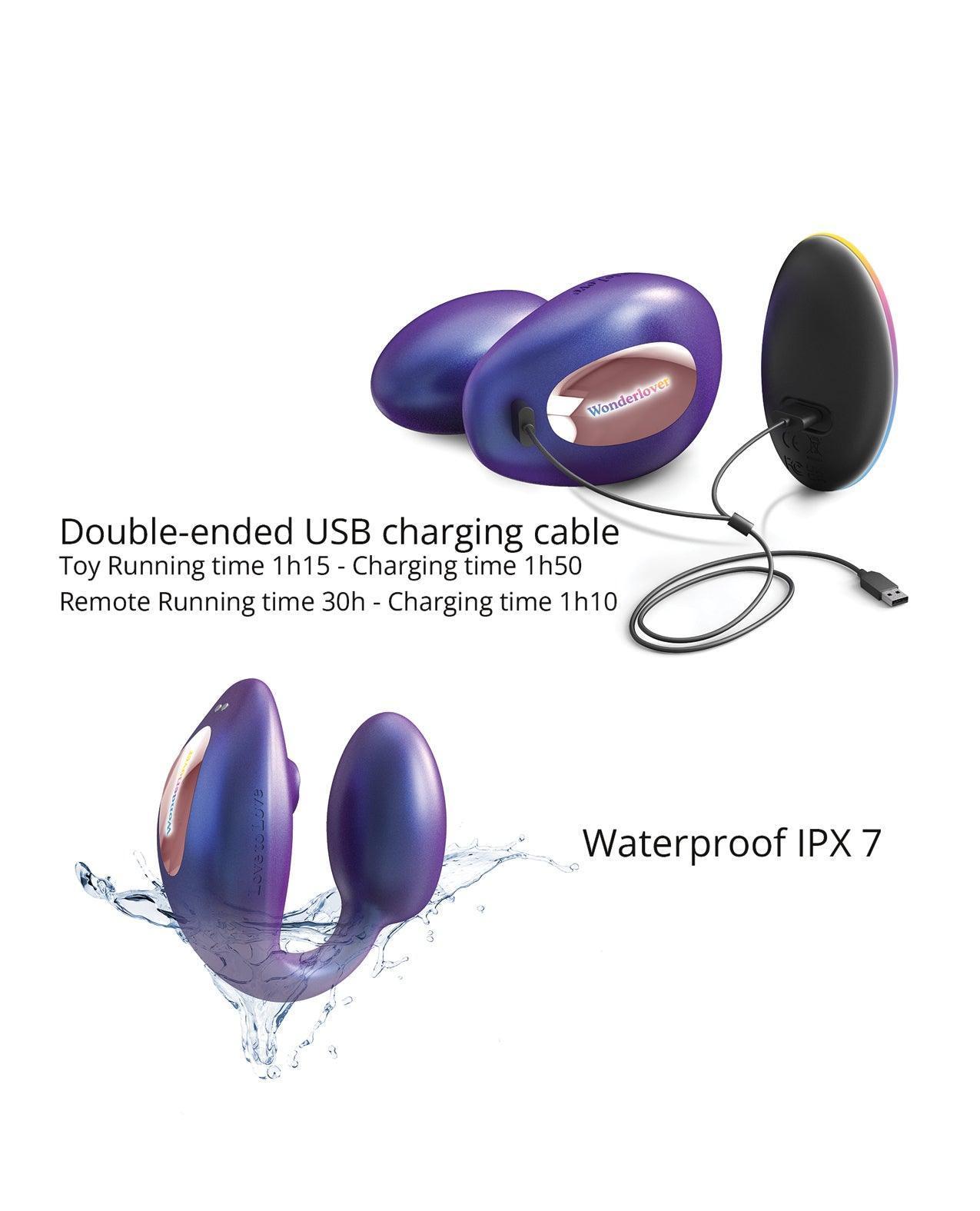 image of product,'love To Love Wonderlover Dual Stimulator - Iridescent Night - SEXYEONE