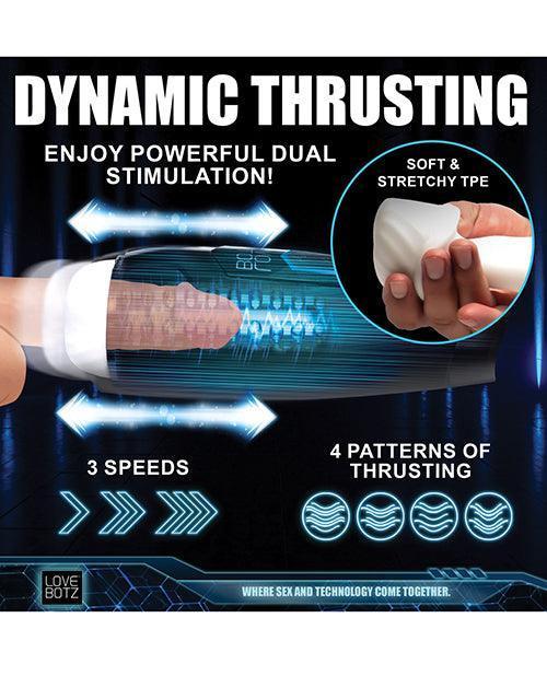 image of product,LoveBotz The Milker Max 14X Thrusting & Vibrating Masturbator - Black - SEXYEONE
