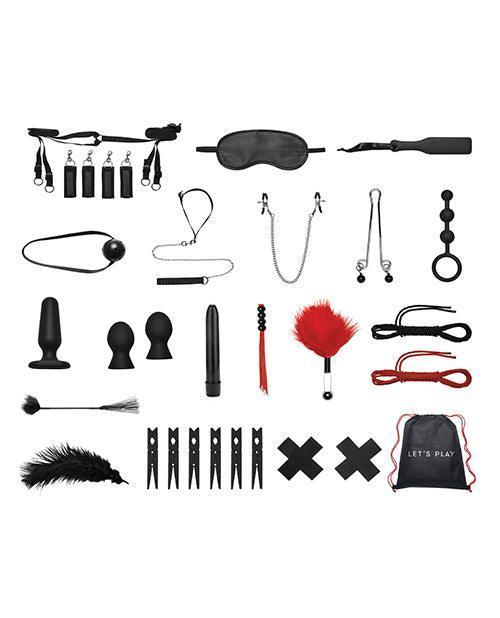 image of product,Lux Fetish Deluxe 20 Pc Everything You Need Bondage Bedspreaders Set - SEXYEONE
