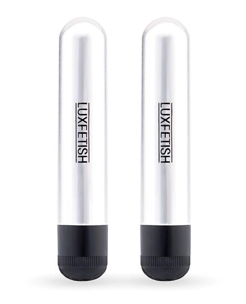 image of product,Lux Fetish Vibrating Nipple Suckers w/Quick Release - Pink/Purple - SEXYEONE