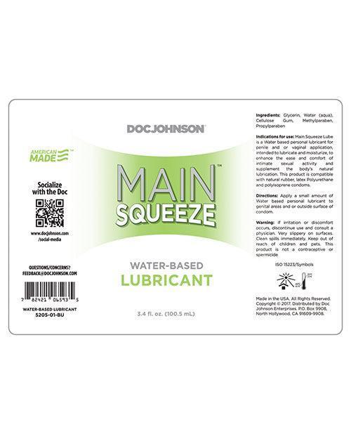 image of product,Main Squeeze Water-based Lubricant - 3.4 Oz - SEXYEONE